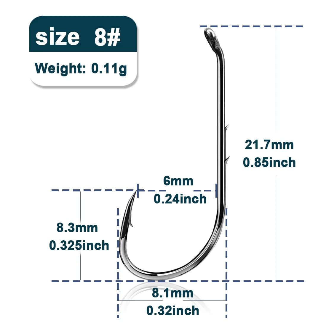 Haczyki fishingowe offset circle baitholder, 50-200 szt.