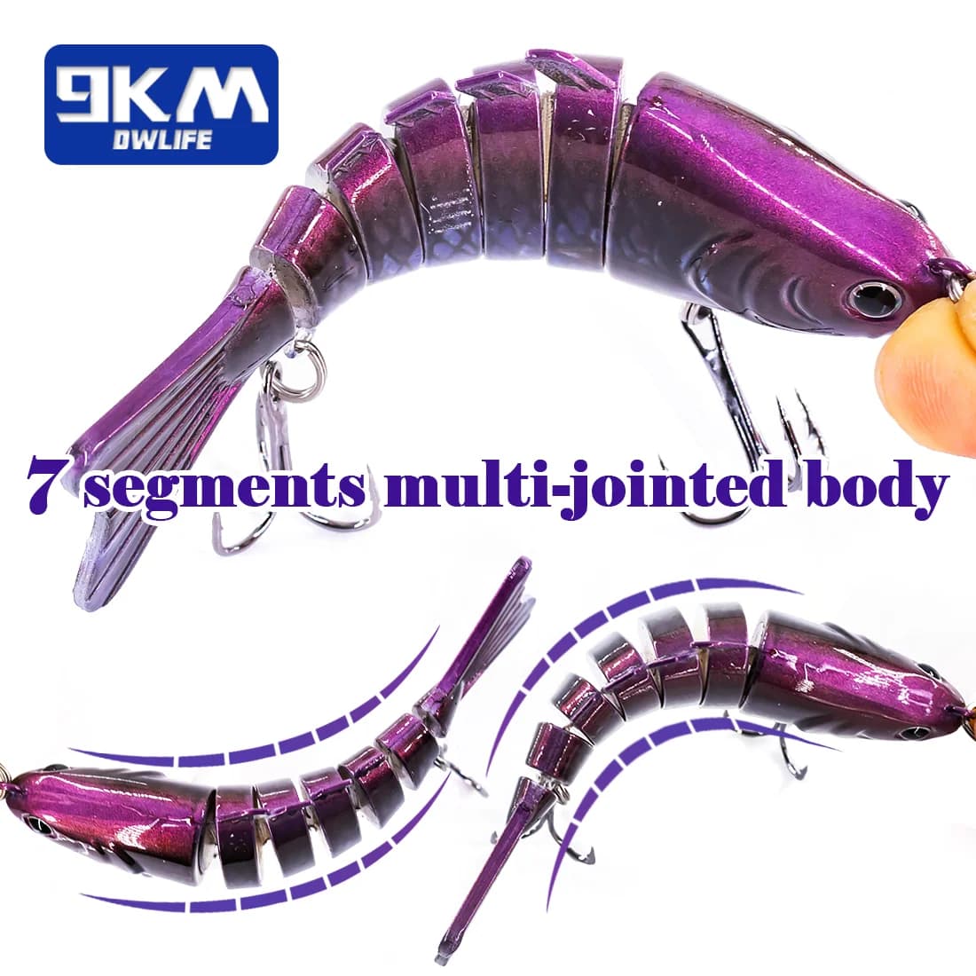 Wielosegmentowa przynęta swimbait powolnie tonąca, 10 cm