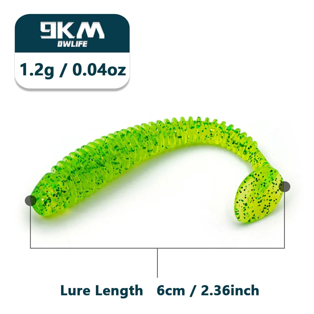 Miękkie przynęty typu swimbait z ogonem T-tail, 15 szt.