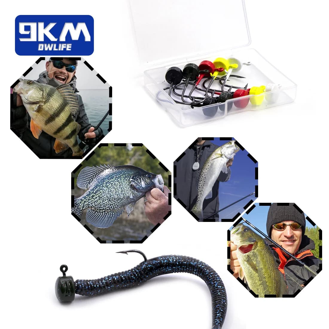 5 szt. Głowice jigowe Ned Rig w kształcie grzyba (weedless)