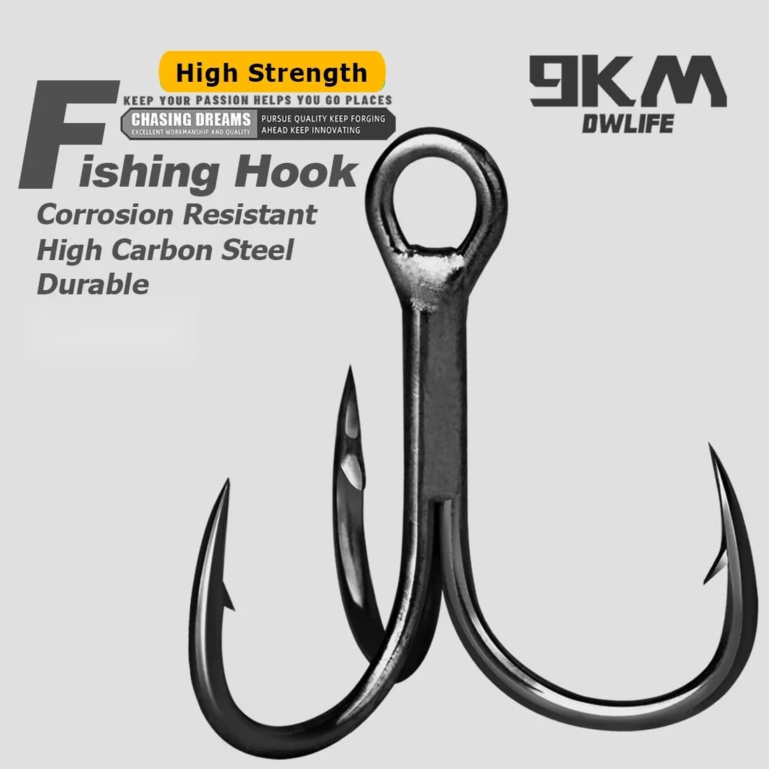 Czarne kotwiczki morskie (triple hooks)