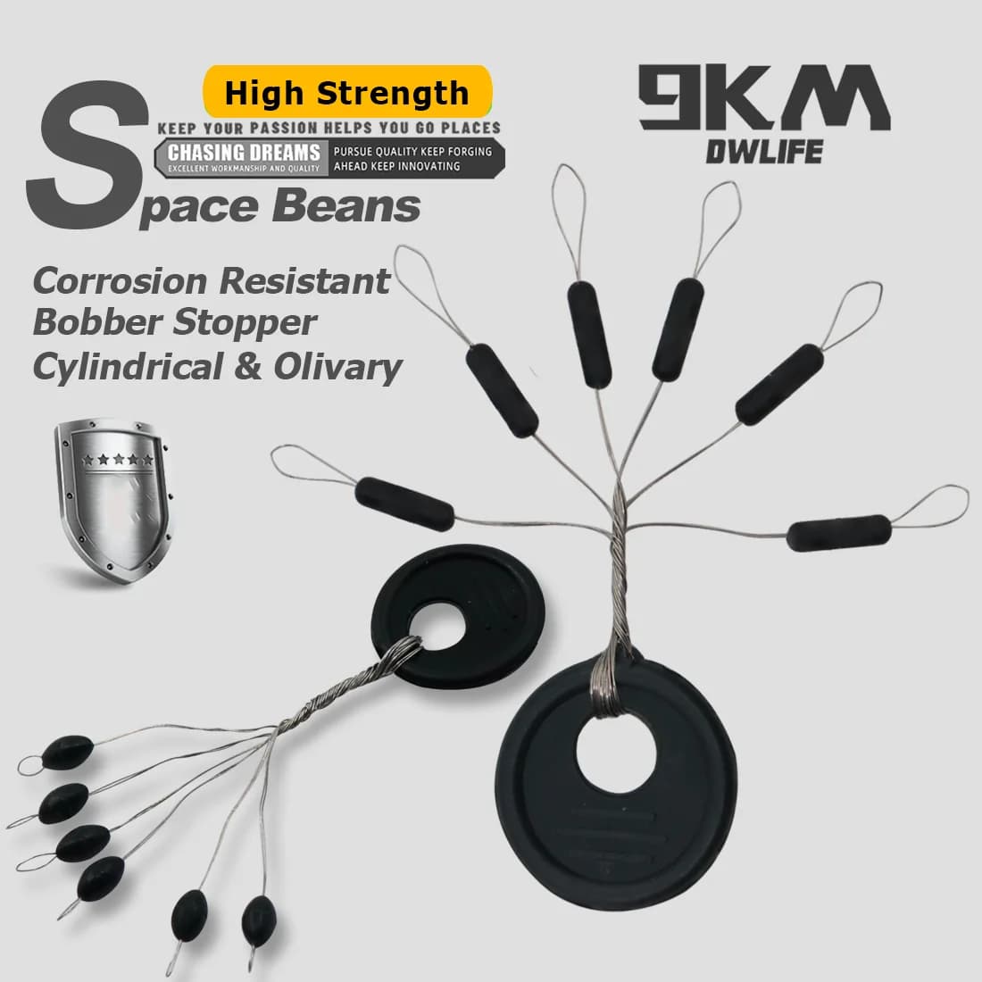 Gumowe stopery do spławików Space Beans, 60 szt.